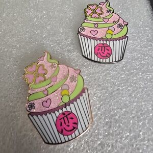 Demon Slayer Love Pillar Mitsuri Kanroji Anime Otaku Kawaii Food Cupcake Pin set
